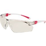 Univet Schutzbrille 506 UP EN 166 EN 170 Bügel weiß rosa Scheibe klar Polycarbonat - 506U.03.02.00