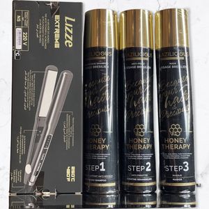 BraziliCious Honey Therapy Keratine 3x1000ml + Lizze Stijltang 250°C