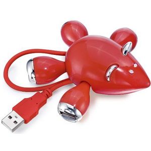 Toncado Muis USB Hub - Rood