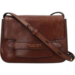 The Bridge Medium Crossbodytas / Schoudertas Dames - Leer - Lucrezia - Cognac