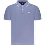 North Sails - Blauw Katoenen Poloshirt - Heren - Nautische Elegantie