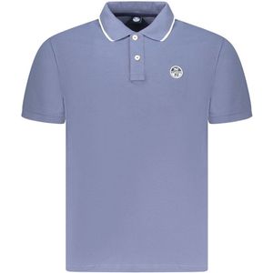 North Sails - Blauw Katoenen Poloshirt - Heren - Nautische Elegantie