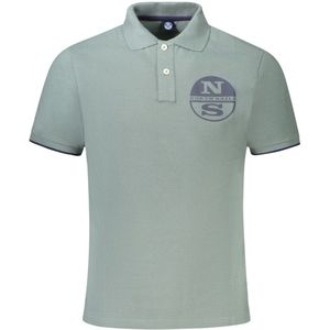 North Sails - Groen Katoenen Poloshirt - Heren - Met Twee-Knoop Design
