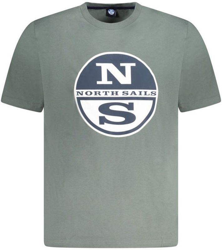 North Sails - Groen - T-shirt - Heren - Katoen
