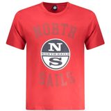North Sails - Nautisch Heren T-shirt - Rood - Katoen