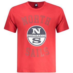 North Sails - Nautisch Heren T-shirt - Rood - Katoen