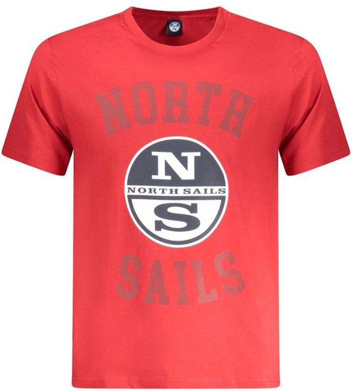 North Sails - Nautisch Heren T-shirt - Rood - Katoen