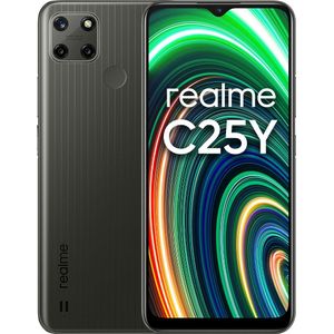 realme C25Y (64 GB, Metaalgrijs, 6.50", Dubbele SIM, 4G), Smartphone, Grijs