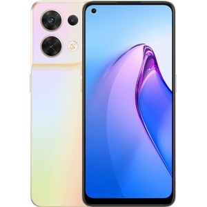 OPPO Reno 8 (256 GB, Glinsterend Goud, 6.43", Dubbele SIM, 5G), Smartphone, Goud