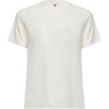 Max Mara - T-shirt - Ivoor - Katoenen Jersey - Ronde Hals - Korte Mouwen - Maxi-Print