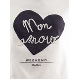 Max Mara - T-shirt - Ivoor - Katoenen Jersey - Ronde Hals - Korte Mouwen - Maxi-Print