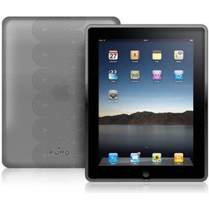 PURO iPad Silicon Sleeve, zwart - beschermhoes voor tablet (iPad, zwart)