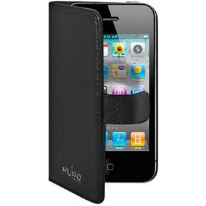 Puro Boekje Hoesje für iPhone 4/4s Schutzhülle schwarz