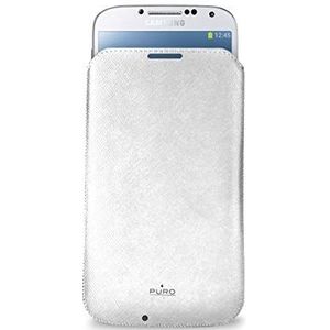 Puro PCSLIMS4VIEW klapetui voor Samsung Galaxy S4, leer, wit