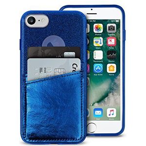 PURO Beschermhoes van PC en TPU ""Shine Pocket"" voor iPhone 6 / 6S / 7 / 8 4,7 inch (11,9 cm), met Ecop-hoes. Verwijderbare 2 papieren vakken, blauw