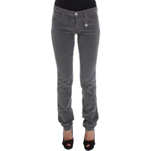 Costume National - Grijze Katoenen Super Slim Corduroys Jeans - Dames