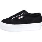 Vans - Old Skool Platform - Lage Sneakers - Zwart/Wit - Canvas