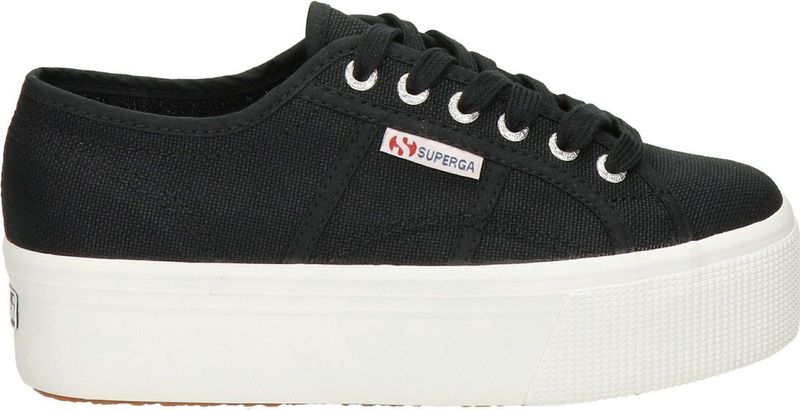 Vans - Old Skool Platform - Lage Sneakers - Zwart/Wit - Canvas