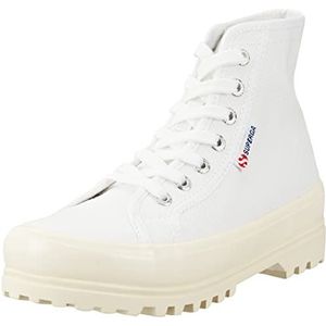 SUPERGA - Alpina damessneaker met glanzend rubber, Wit Shiny Offwhite, 38 EU