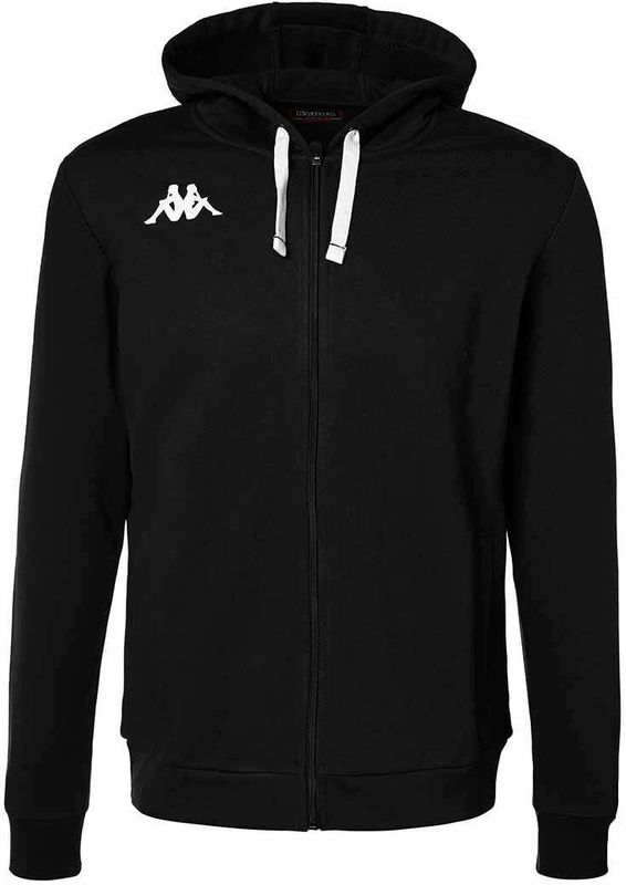 Kappa - Banto - Sweatshirt - Met Rits - Geborsteld Fleece - Zwart