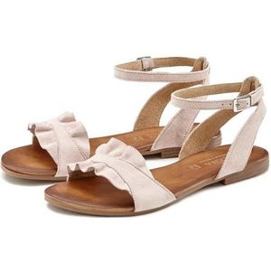 Lascana - Sandalen - Rosé - Hoogwaardig Leer - Gespsluiting