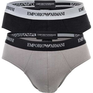 Emporio Armani - Slips - Zwart/Grijs - Pack van 2