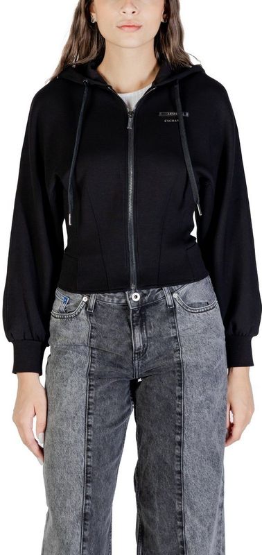 Armani Exchange - Dames Hoodie - Blauw - Mix van Polyamide en Viscose