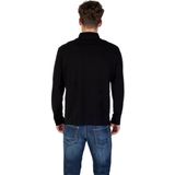 Armani Exchange - Long Sleeve Polo - Zwart - Met Knopen - Ronde Hals