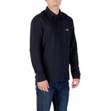 Armani Exchange - Printed Long Sleeve Polo Shirt - Blauw - Poloshirt