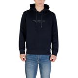 Armani Exchange - Printed Hooded Sweatshirt - Blauw - Katoen - Lange Mouwen