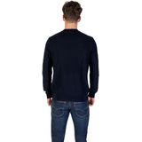 Armani Exchange - Xm 001560 - Wollen Trui - Blauw - Gestructureerde Crew Neck