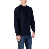 Armani Exchange - Xm 001560 - Wollen Trui - Blauw - Gestructureerde Crew Neck