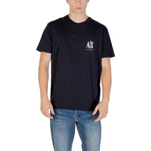 Armani Exchange - T-shirt - Blauw - Korte Mouwen - Ronde Hals