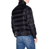 Armani Exchange - Tone On Tone Allover Logo Puffer Jacket - Zwart - Heren - Geïsoleerd