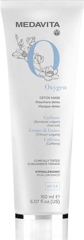 Medavita - Oxygen Detox Mask - Haarmasker - 150ml - Bamboe Houtskool, Cafeïne