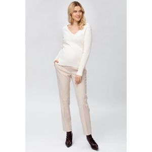 PIETRO Brunelli TROUSERS HARRY VELVET TAPERED CREAM WHITE XS