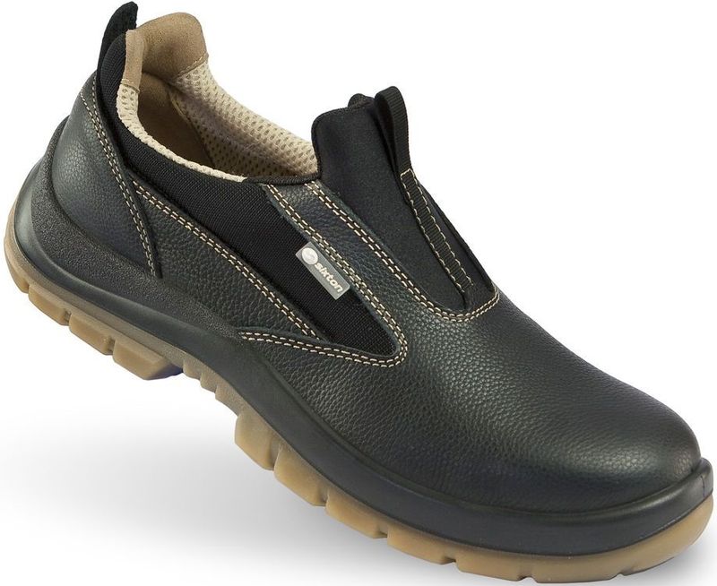 Sixton - Lugano - Instap Werkschoenen - Zwart/Beige - S3 - Kevlar Zool