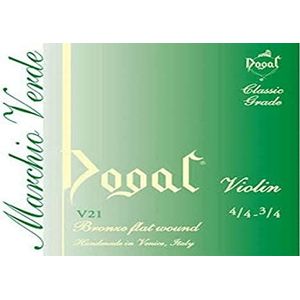 Dogal® V21 Marchio Verde 4/4-3/4 brons viool snaren set - brons flat wound