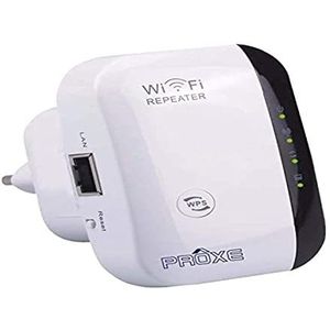 Proxe WLAN-repeater 2,4 GHz wit 300 Mbps Ethernet mannelijk