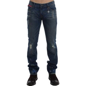 Costume National - Blue Wash Paint - Jeans - Blauw - 100% Katoen