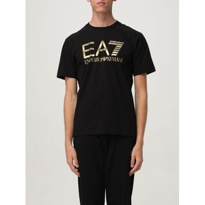 Emporio Armani - EA7 - T-shirt - Zwart - Korte Mouwen - Heren - 100% Katoen
