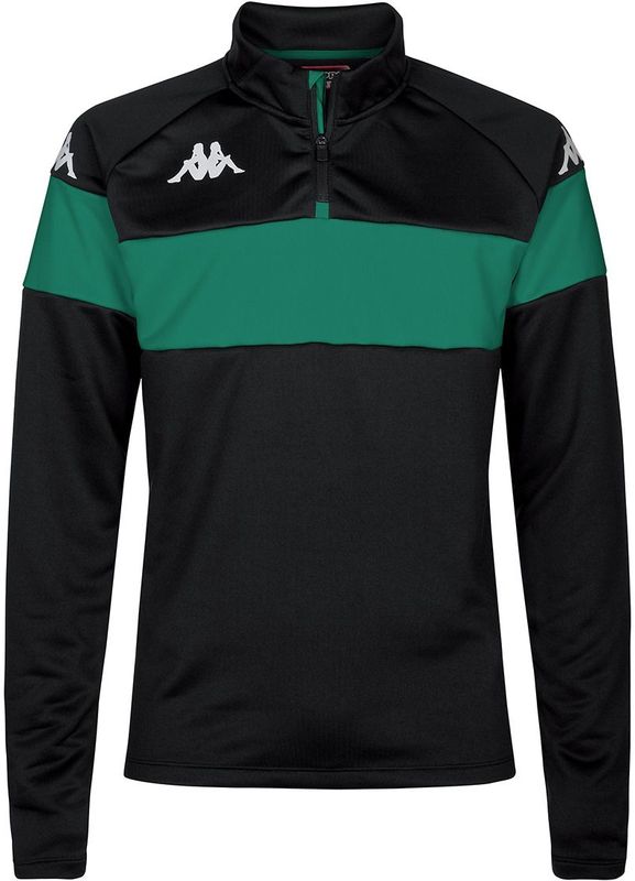 Sweater - Halve Rits - Zwart - 100% Polyester - Slim Fit