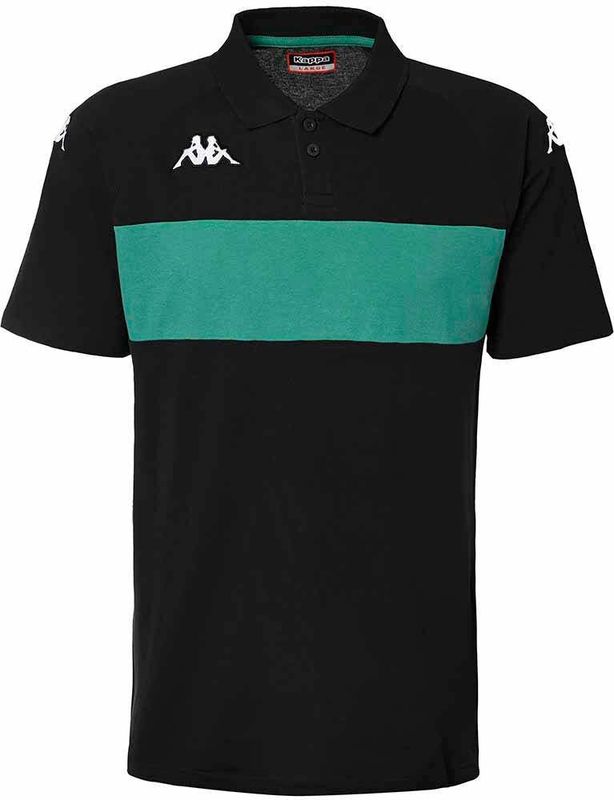 Kappa - Dianetti - Poloshirt - Katoen - Korte Mouwen - Zwart