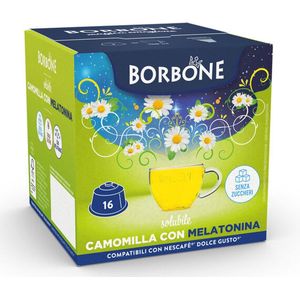 Caffè Borbone Selection - Dolce Gusto - Kamille Thee - Camomilla con Melatonina - 16 capsules