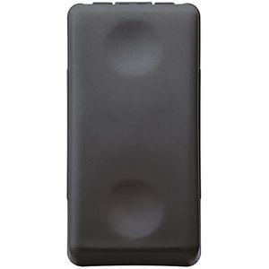 Gewiss Eenpolige schakelaar, 250 V AC, 16 Ax, neutraal, 1 module, systeem Black