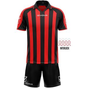 Givova - Supporter MC Set - Zwart/Rood - Kinderkleding