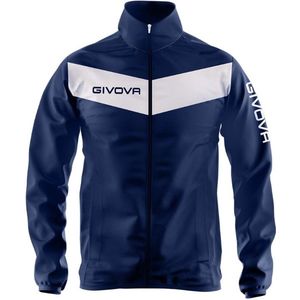 Sports jacket givova rain blue-bianco,