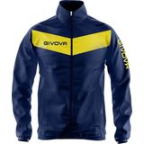 Sports jacket givova rain blue-giallo,