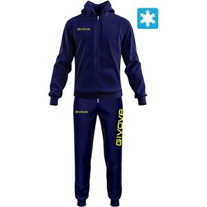 Givova - King - Trainingspak - Blauw en Fluor Geel
