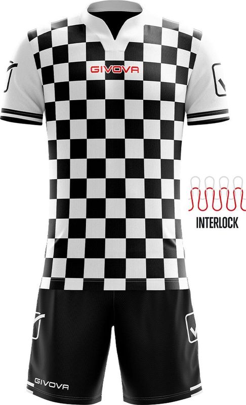 Givova - Competition - Sportset - Zwart-Wit - Hoogwaardige Polyester